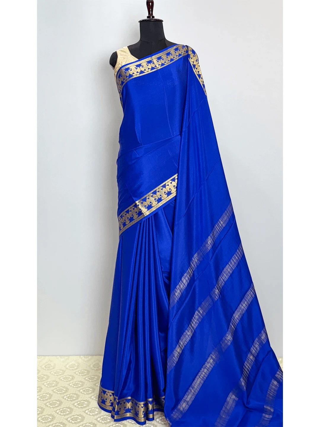Pure Mysore Silk Saree - Royal Blue Colour - QS214846