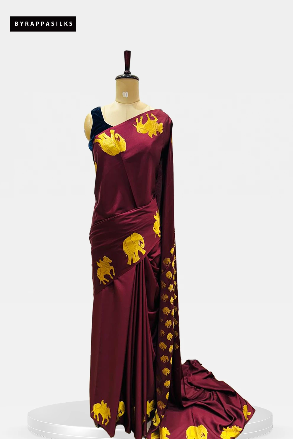 Pure Mysore Silk - Maroon Colour QS273171