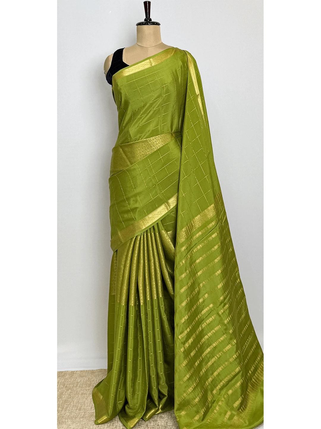 Pure Mysore Silk Saree - Green Colour - QS216168
